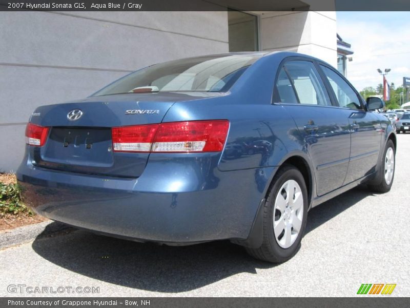 Aqua Blue / Gray 2007 Hyundai Sonata GLS