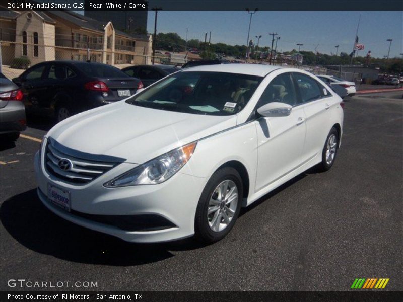 Pearl White / Camel 2014 Hyundai Sonata GLS