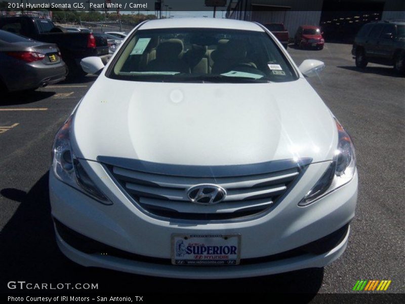 Pearl White / Camel 2014 Hyundai Sonata GLS