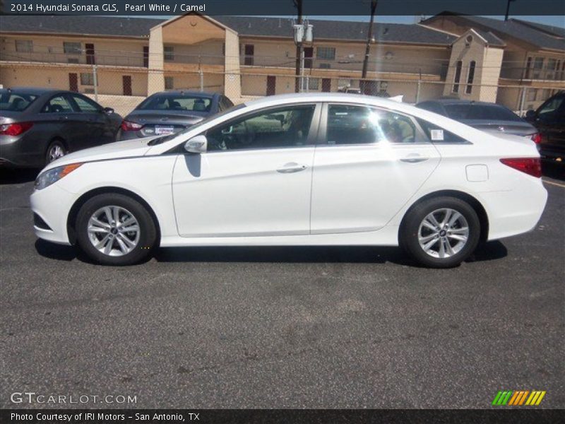 Pearl White / Camel 2014 Hyundai Sonata GLS