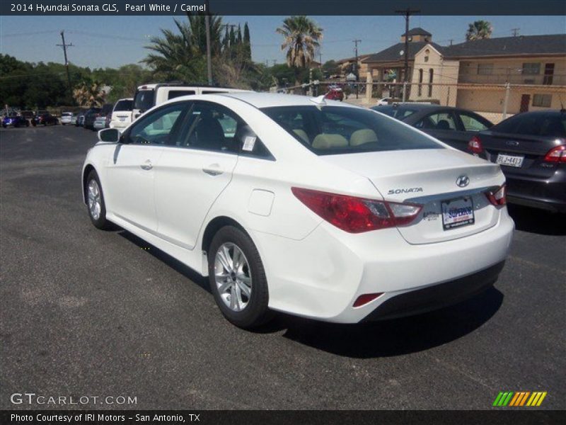Pearl White / Camel 2014 Hyundai Sonata GLS