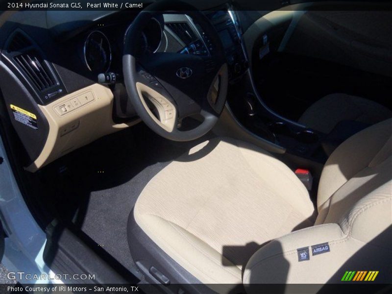 Pearl White / Camel 2014 Hyundai Sonata GLS