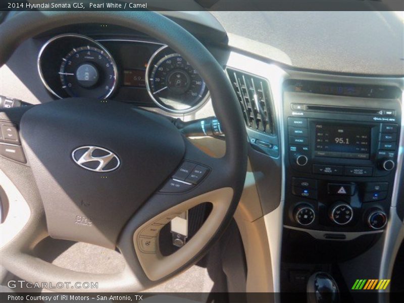 Pearl White / Camel 2014 Hyundai Sonata GLS