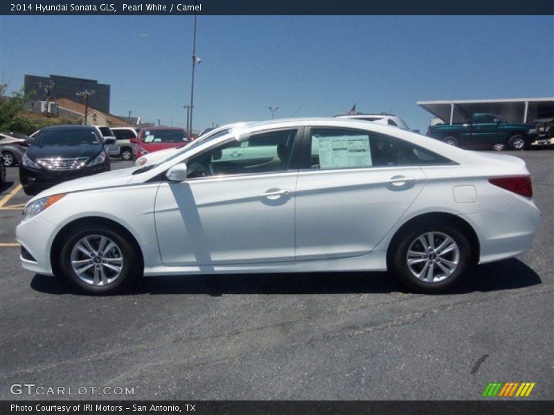 Pearl White / Camel 2014 Hyundai Sonata GLS