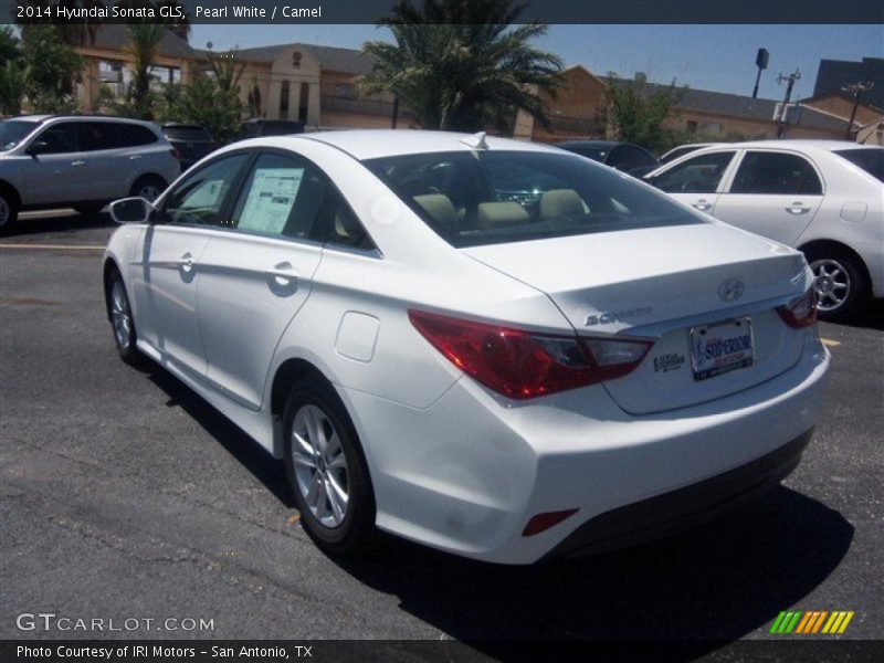 Pearl White / Camel 2014 Hyundai Sonata GLS