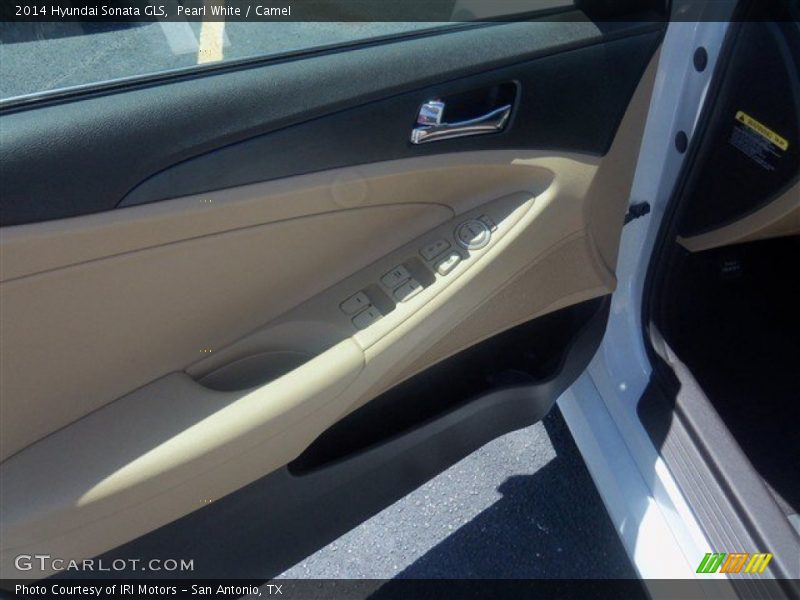 Pearl White / Camel 2014 Hyundai Sonata GLS