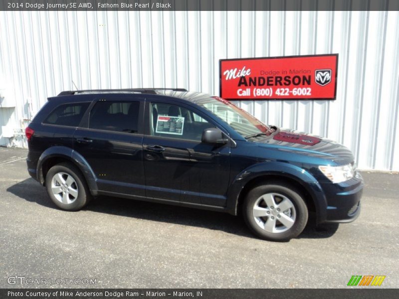 Fathom Blue Pearl / Black 2014 Dodge Journey SE AWD