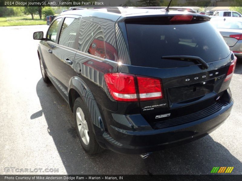 Fathom Blue Pearl / Black 2014 Dodge Journey SE AWD