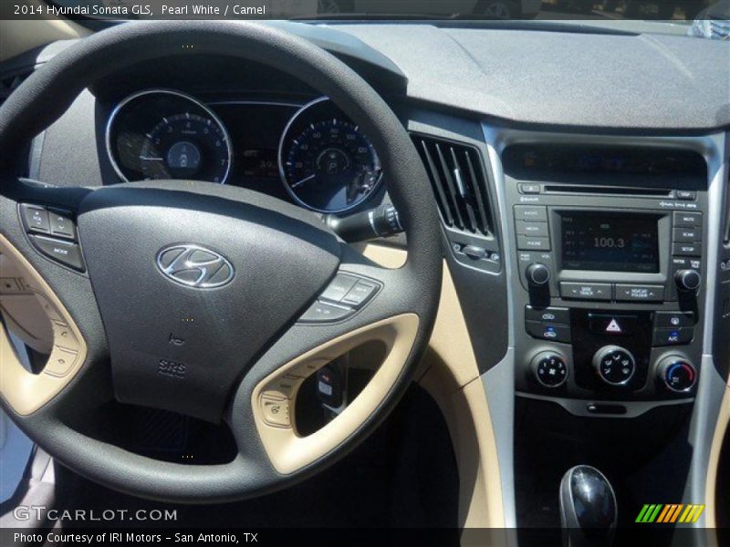 Pearl White / Camel 2014 Hyundai Sonata GLS
