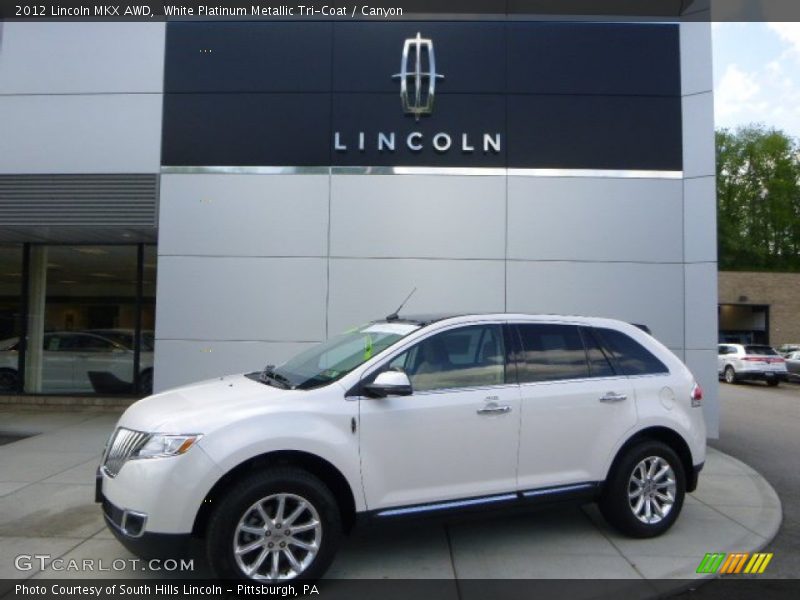 White Platinum Metallic Tri-Coat / Canyon 2012 Lincoln MKX AWD