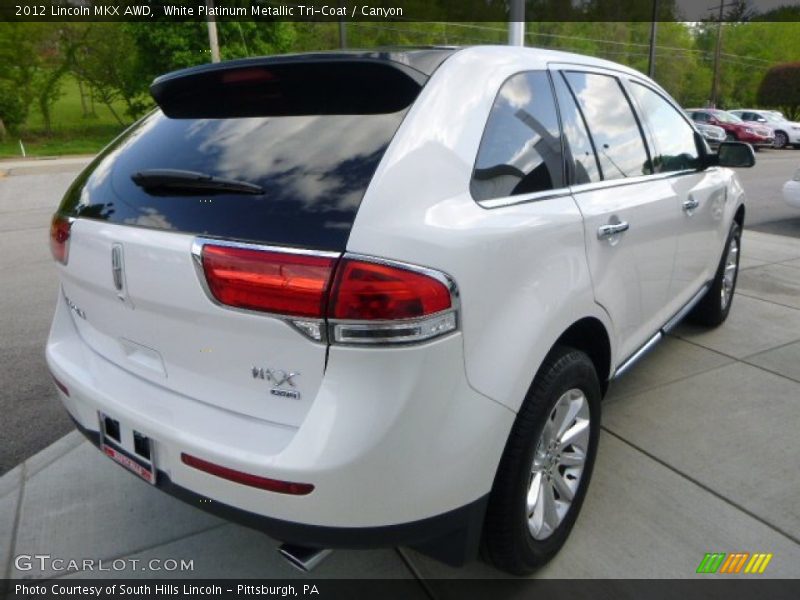 White Platinum Metallic Tri-Coat / Canyon 2012 Lincoln MKX AWD