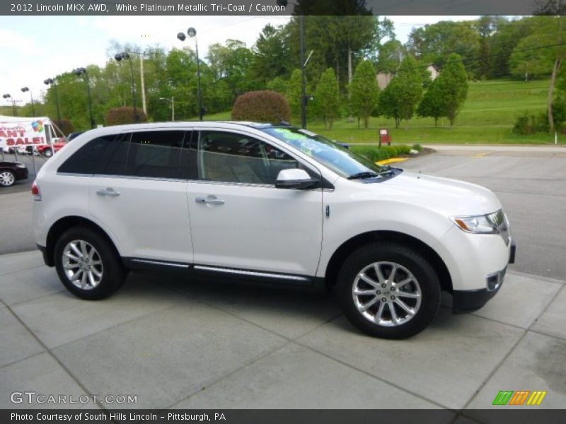 White Platinum Metallic Tri-Coat / Canyon 2012 Lincoln MKX AWD