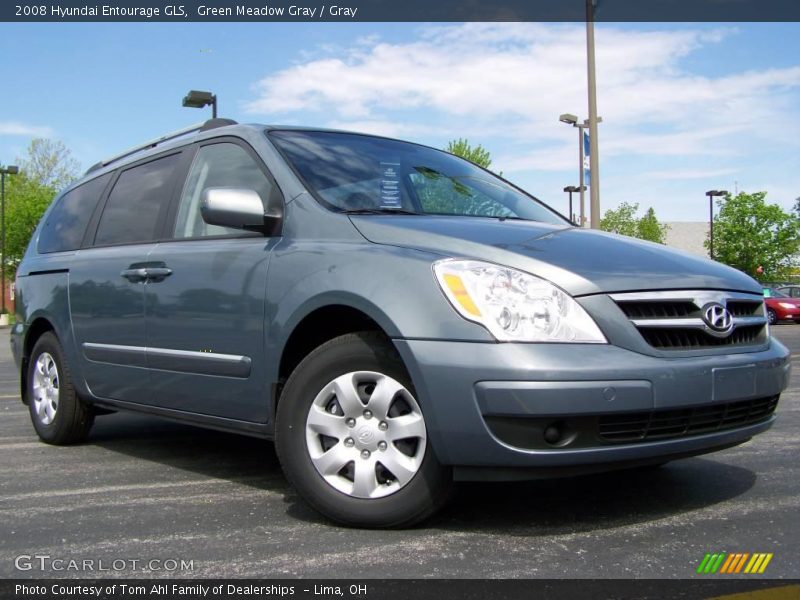 Green Meadow Gray / Gray 2008 Hyundai Entourage GLS