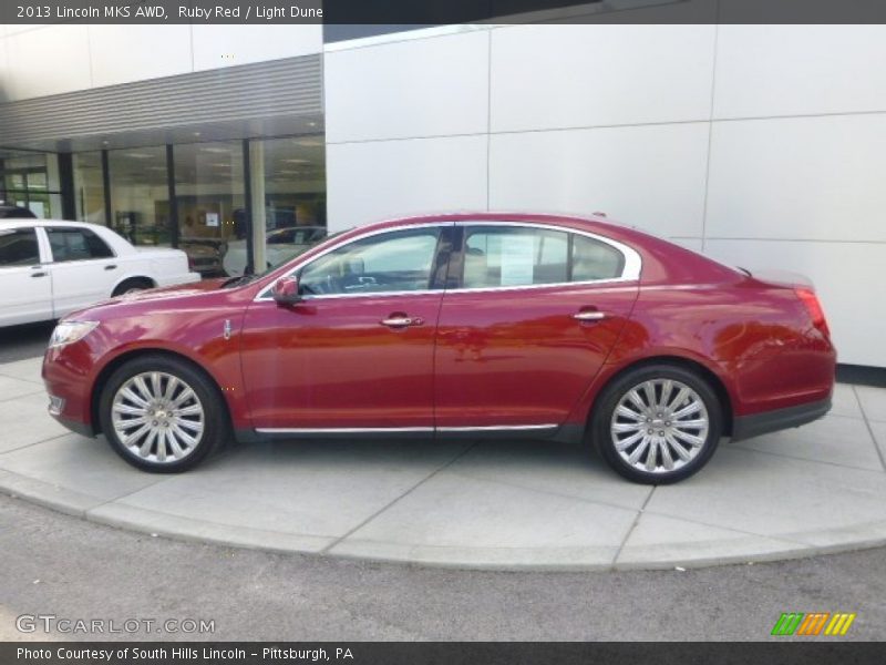 Ruby Red / Light Dune 2013 Lincoln MKS AWD