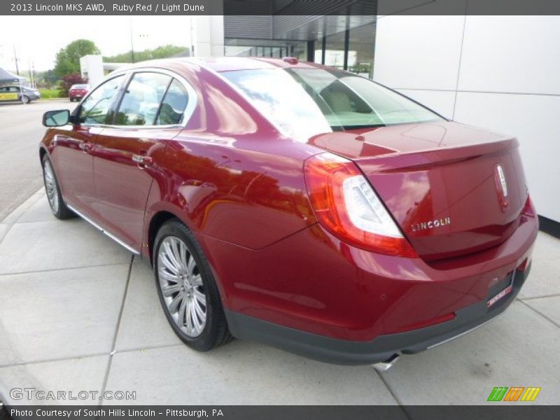 Ruby Red / Light Dune 2013 Lincoln MKS AWD