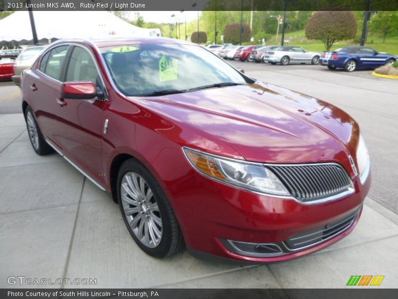 Ruby Red / Light Dune 2013 Lincoln MKS AWD