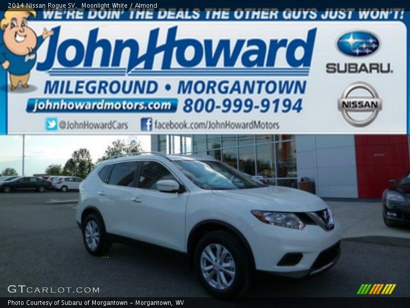 Moonlight White / Almond 2014 Nissan Rogue SV