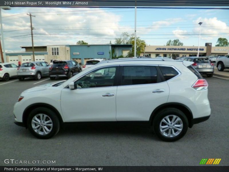 Moonlight White / Almond 2014 Nissan Rogue SV