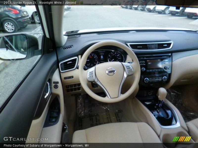 Moonlight White / Almond 2014 Nissan Rogue SV