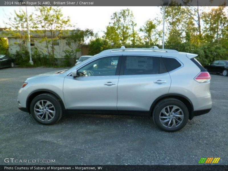 Brilliant Silver / Charcoal 2014 Nissan Rogue SL AWD