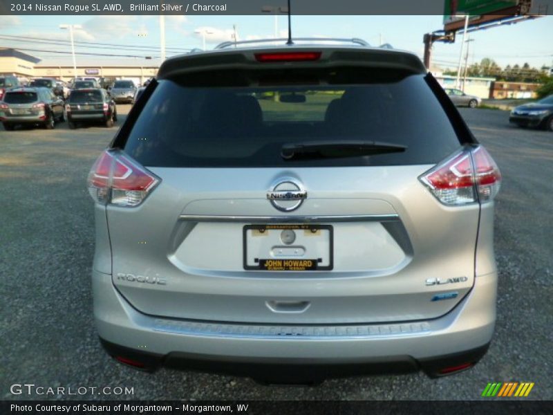 Brilliant Silver / Charcoal 2014 Nissan Rogue SL AWD