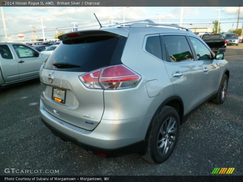 Brilliant Silver / Charcoal 2014 Nissan Rogue SL AWD