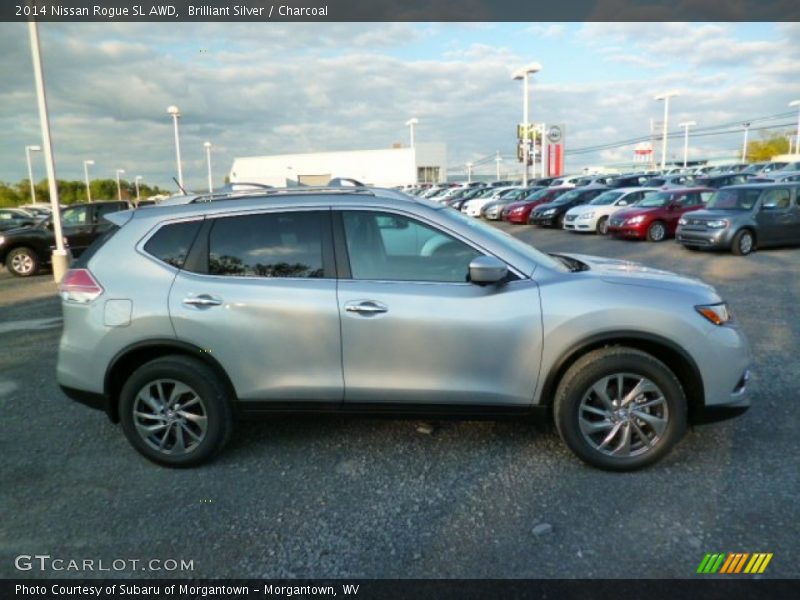 Brilliant Silver / Charcoal 2014 Nissan Rogue SL AWD