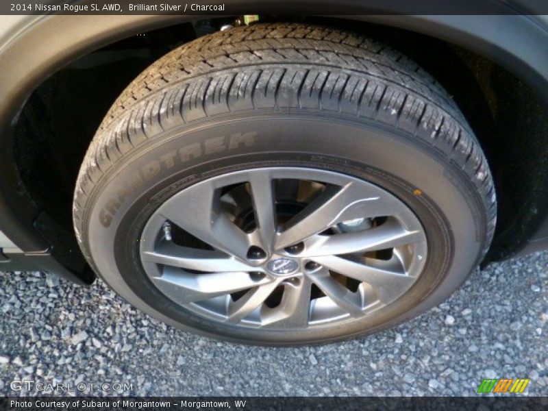 Brilliant Silver / Charcoal 2014 Nissan Rogue SL AWD