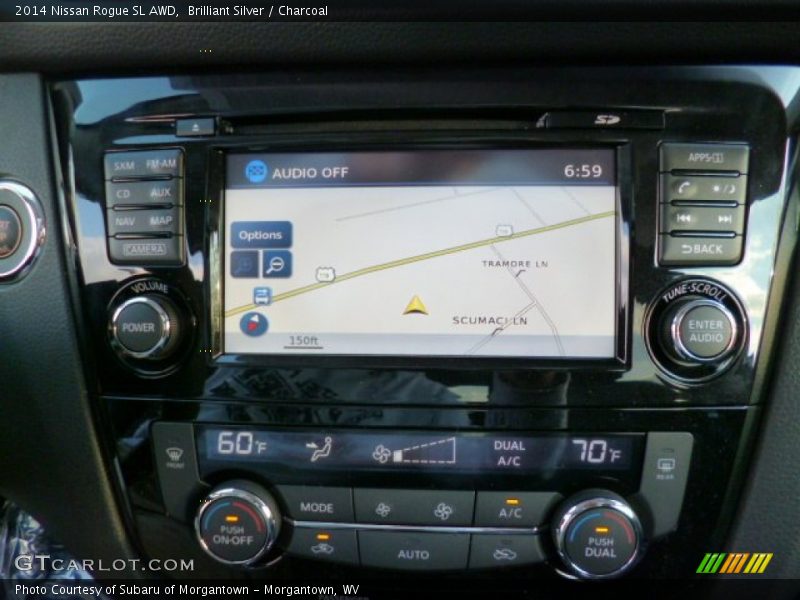 Brilliant Silver / Charcoal 2014 Nissan Rogue SL AWD