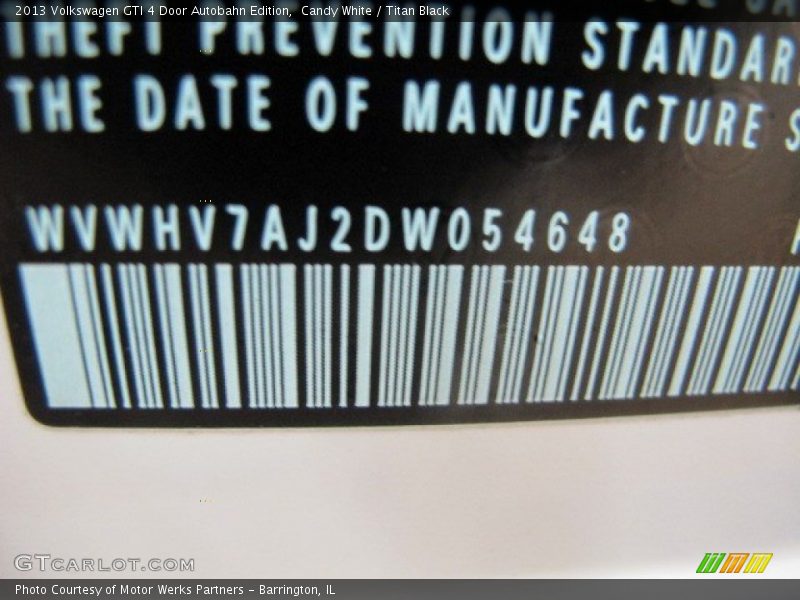 Candy White / Titan Black 2013 Volkswagen GTI 4 Door Autobahn Edition