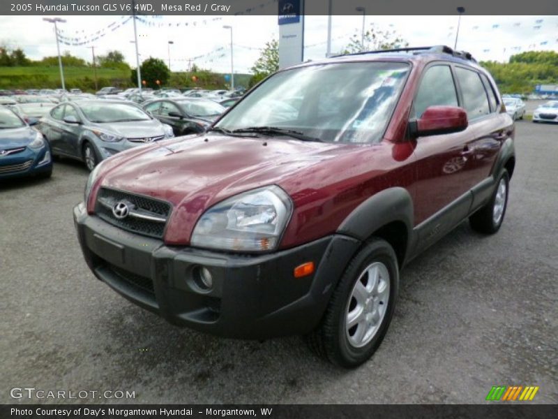 Mesa Red / Gray 2005 Hyundai Tucson GLS V6 4WD