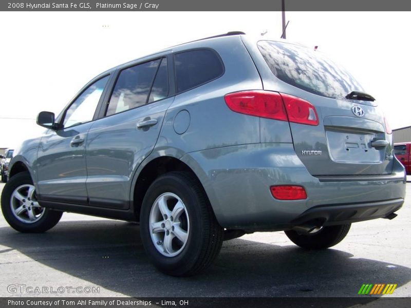 Platinum Sage / Gray 2008 Hyundai Santa Fe GLS