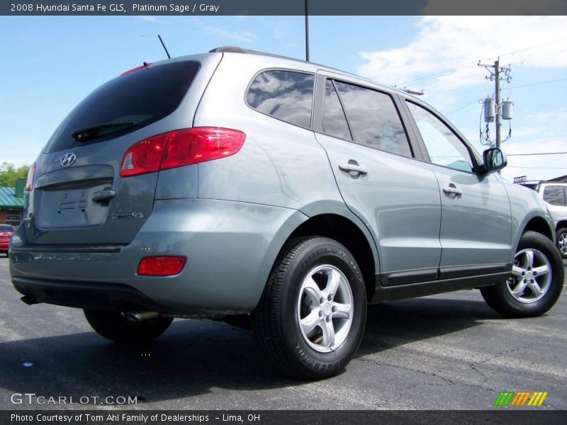 Platinum Sage / Gray 2008 Hyundai Santa Fe GLS