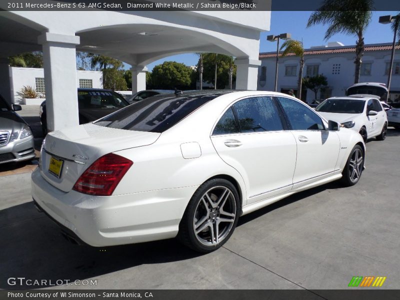 Diamond White Metallic / Sahara Beige/Black 2011 Mercedes-Benz S 63 AMG Sedan