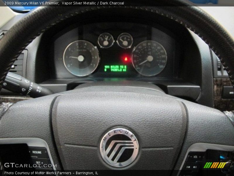 Vapor Silver Metallic / Dark Charcoal 2009 Mercury Milan V6 Premier
