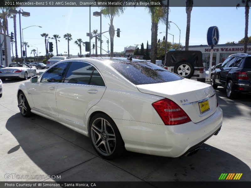 Diamond White Metallic / Sahara Beige/Black 2011 Mercedes-Benz S 63 AMG Sedan