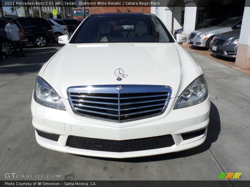 Diamond White Metallic / Sahara Beige/Black 2011 Mercedes-Benz S 63 AMG Sedan