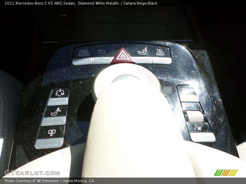 Diamond White Metallic / Sahara Beige/Black 2011 Mercedes-Benz S 63 AMG Sedan