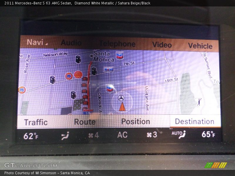 Diamond White Metallic / Sahara Beige/Black 2011 Mercedes-Benz S 63 AMG Sedan