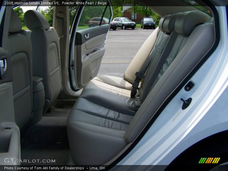 Powder White Pearl / Beige 2008 Hyundai Sonata Limited V6