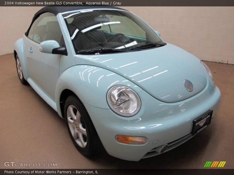 Aquarius Blue / Gray 2004 Volkswagen New Beetle GLS Convertible