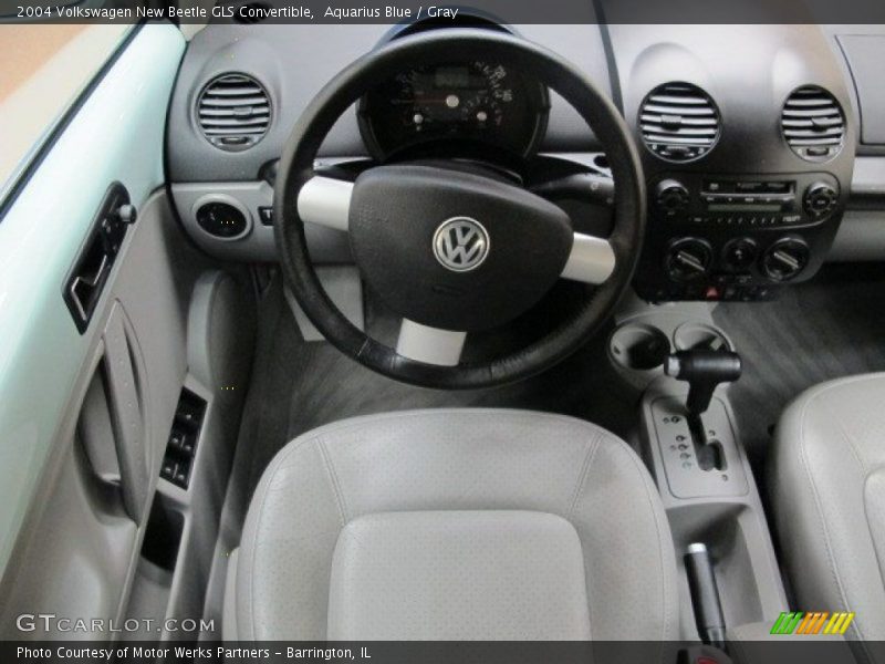 Aquarius Blue / Gray 2004 Volkswagen New Beetle GLS Convertible