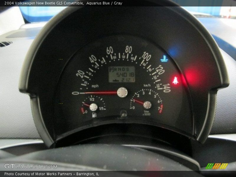 Aquarius Blue / Gray 2004 Volkswagen New Beetle GLS Convertible