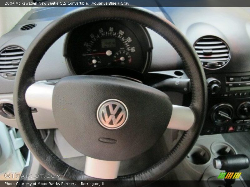 Aquarius Blue / Gray 2004 Volkswagen New Beetle GLS Convertible