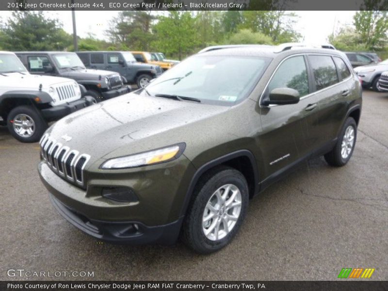 ECO Green Pearl / Iceland - Black/Iceland Gray 2014 Jeep Cherokee Latitude 4x4