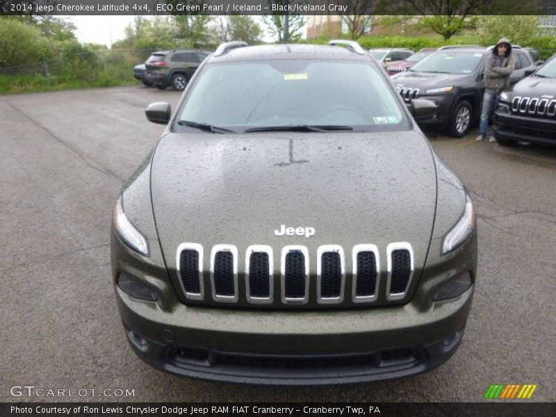 ECO Green Pearl / Iceland - Black/Iceland Gray 2014 Jeep Cherokee Latitude 4x4