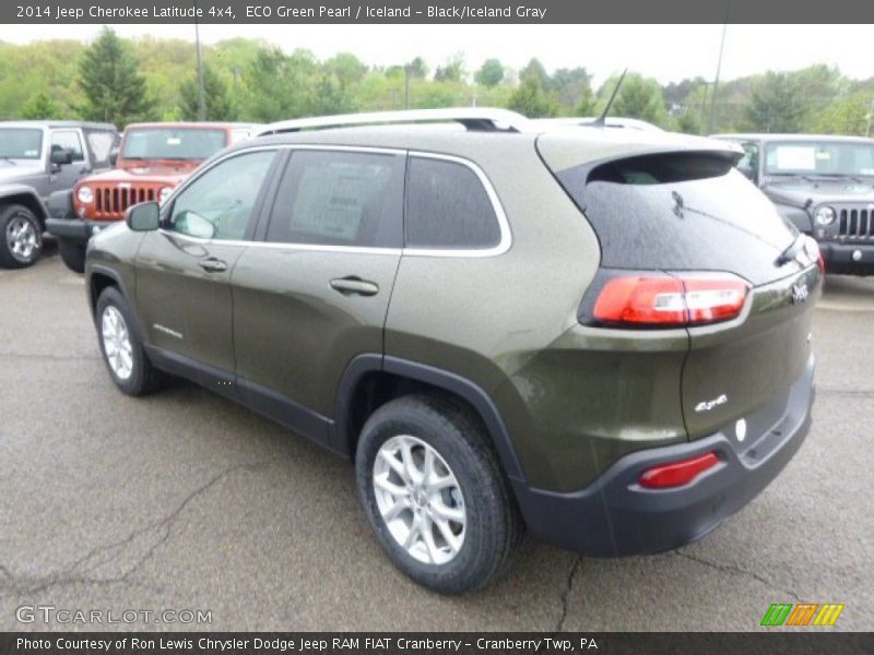 ECO Green Pearl / Iceland - Black/Iceland Gray 2014 Jeep Cherokee Latitude 4x4