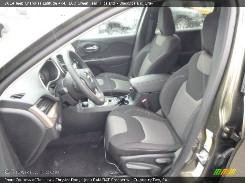 ECO Green Pearl / Iceland - Black/Iceland Gray 2014 Jeep Cherokee Latitude 4x4