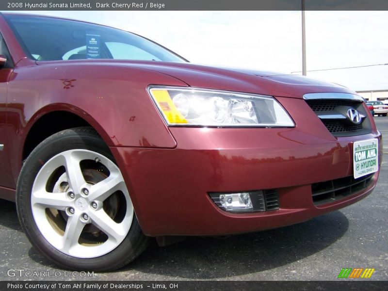 Dark Cherry Red / Beige 2008 Hyundai Sonata Limited