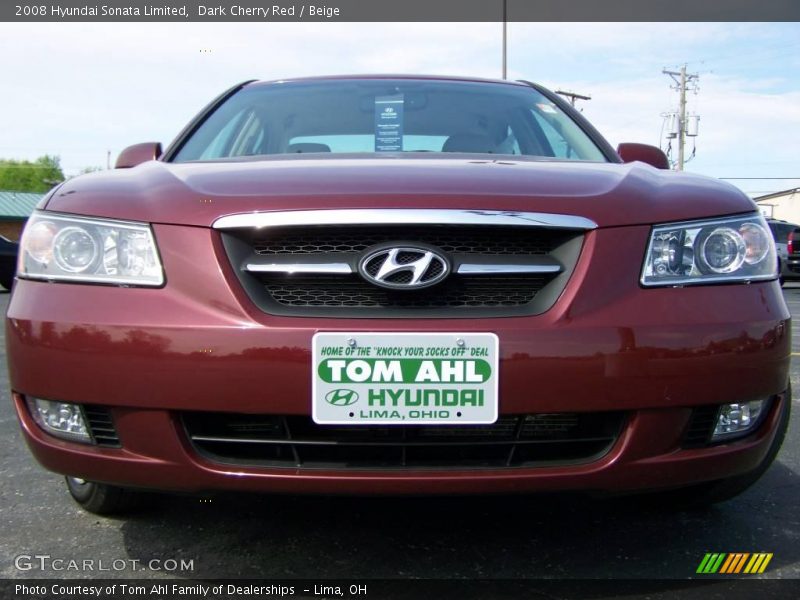 Dark Cherry Red / Beige 2008 Hyundai Sonata Limited